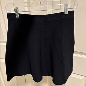 ZARA Basic Navy Textured Skater Skirt